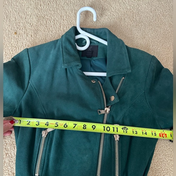 Revolve X NBD Green Leather Belted Dress Jacket Pockets Size 2 - Picture 13 of 14